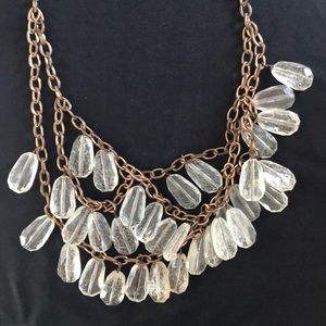 J. Crew Rose Gold Crystal Necklace